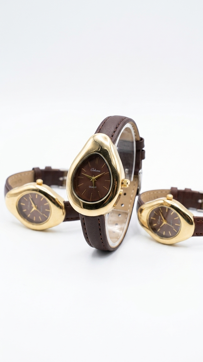 Montre calvini marron